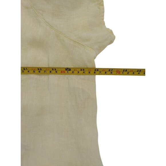 Women's yellow short-sleeved round-neck blouse by Only Necessities. Size 2X. - Picture 4 of 5